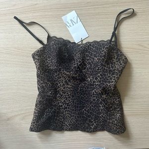 Zara Leopard Print Top